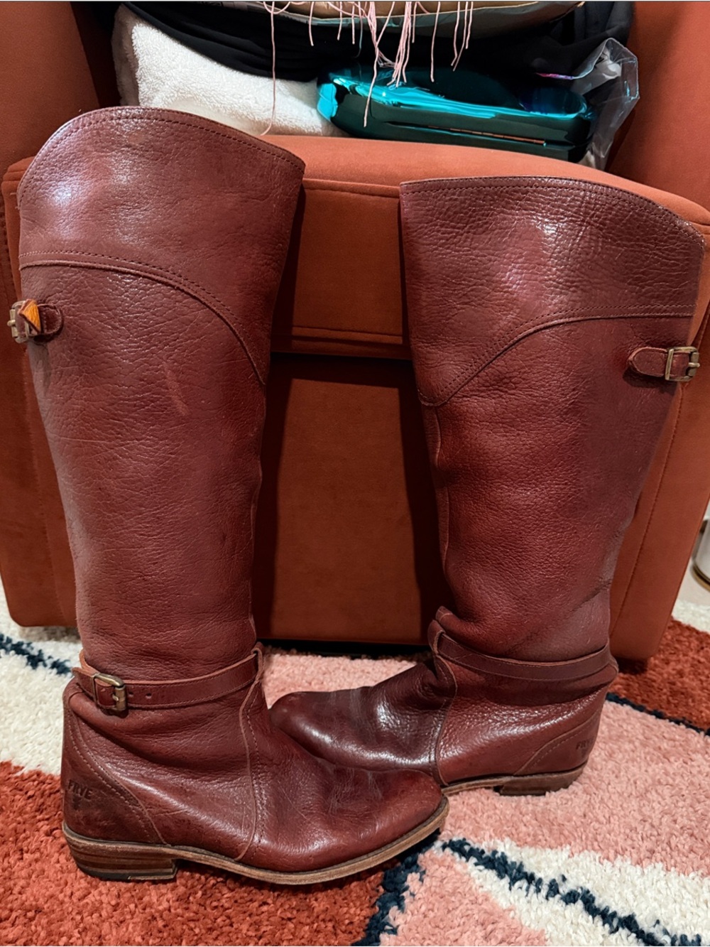 Frye Tall Brown Leather Riding Boots